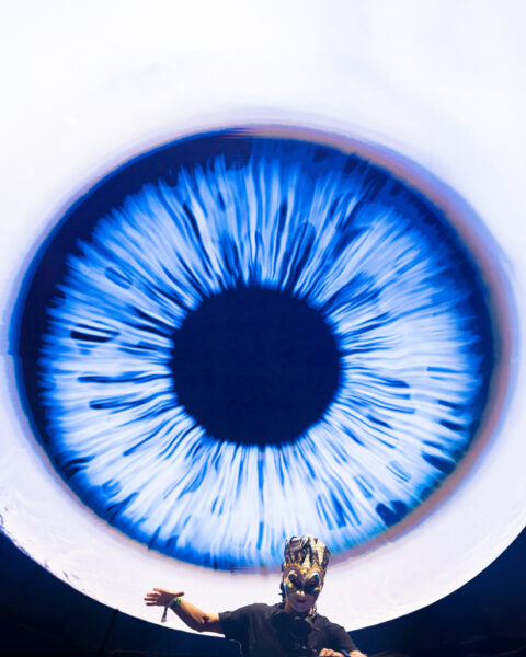 Boris Brejcha; Boris Brejcha op de Main Stage van BEONIX Music Festival in Cyrpus achter de decks.