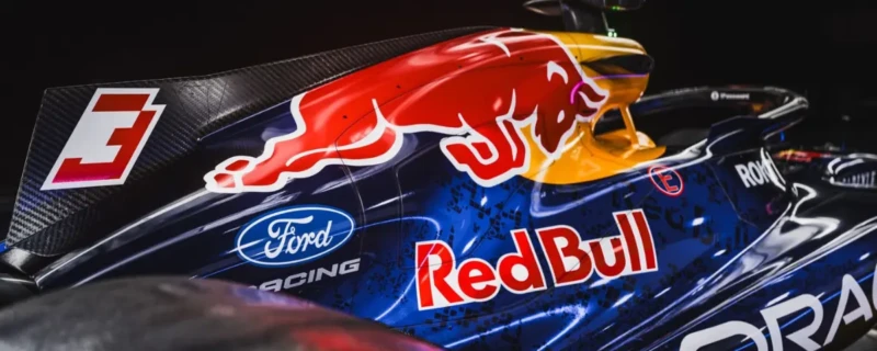 Red Bull Racing Livery 2026; foto van de staart van de nieuwe Red Bull RB22